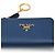 Prada Saffiano Leather Key Case Coin Purse Blue - view 3