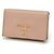 Tarjetero de piel Saffiano Prada Beige