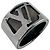 Louis Vuitton Cape Town Band Ring Braun Silber