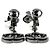 Pendientes de clip Chanel Coco Mark con motivo de lazo Plata - vista 4