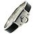 Hermès Bracciale HERMES Clic Anau Nero Argento