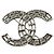 Chanel Strass-Brosche Silber