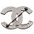 Chanel Strass-Brosche Silber - Ansicht 2