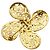 Spilla Fiore Dorato Chanel D'oro - vista 2