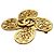 Spilla Fiore Dorato Chanel D'oro - vista 4