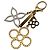 Portachiavi Charm Monogram Louis Vuitton Argento D'oro