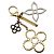 Portachiavi Charm Monogram Louis Vuitton Argento D'oro - vista 2