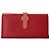 Hermès Cartera Larga Bearn para Mujer Hermes Rosa Roja