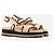 Sandali platform Chanel Beige e Black Nero - vista 8