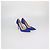 Décolleté a punta in raso blu Gianvito Rossi - vista 2
