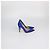Décolleté a punta in raso blu Gianvito Rossi - vista 3