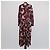 Vestido maxi Zolfo Weekend Max Mara de seda borgoña con estampado de pájaros Burdeos - vista 3