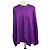 Blusa de manga comprida em seda roxa com folhos frontais Alexander McQueen Roxo