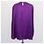 Blusa de manga comprida em seda roxa com folhos frontais Alexander McQueen Roxo - vista 3