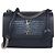 Borsa a tracolla Sunset Medium in pelle effetto coccodrillo grigio scuro Saint Laurent Blu navy