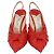 Décolleté slingback Knot in pelle rossa con punta a punta Jimmy Choo Rosso