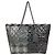 Sacola Chanel Funny Patchwork em vinil acolchoado cinza e tweed