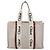 Chloé Borsa Tote Large Woody Chloe Beige/Natural in tela e pelle Marrone