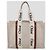 Chloé Borsa Tote Large Woody Chloe Beige/Natural in tela e pelle Marrone - vista 3
