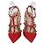 Décolleté Valentino Rockstud Caged in pelle rossa Rosso