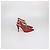 Décolleté Valentino Rockstud Caged in pelle rossa Rosso - vista 3