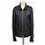 Giacca Dolce & Gabbana in pelle nera con tasche zip Nero