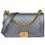 Le Boy Bolsa Chanel Medium Boy Flap em couro acolchoado cinza metálico