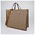 Tote Versace in tela e pelle marrone con motivo allover - vista 2