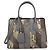 Prada Double Handle Tote aus grauem exotischem Leder und Leder-Patchwork