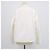 Hermès Chaqueta sin cuello Sellier Hermes de algodón blanco con botones - vista 3