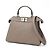 Borsa a spalla piccola Fendi Peekaboo I See You Grigio