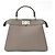 Borsa a spalla piccola Fendi Peekaboo I See You Grigio - vista 3