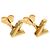 Orecchini a bottone in metallo dorato Louis Vuitton D'oro - vista 3