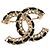 Chanel Coco Mark Brosche B22S Schwarz Golden