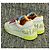 Sneakers Chanel in pelle bianca e suole giallo neon Rosa Bianco - vista 10
