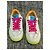 Sneakers Chanel in pelle bianca e suole giallo neon Rosa Bianco - vista 12