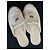 Chanel Mules in pelle beige con perle CC - vista 10