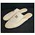 Chanel Mules in pelle beige con perle CC - vista 14
