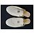 Chanel Mules in pelle beige con perle CC - vista 15