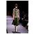 Falda de seda con estampado Trompe L’oeil Prada Otoño 2004 Verde con etiqueta IT42/UK10 - vista 2