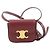 Céline Borsa a tracolla in pelle bordeaux con chiusura dorata Bordò