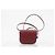 Céline Borsa a tracolla in pelle bordeaux con chiusura dorata Bordò - vista 2