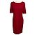 Autre Marque Lafayette 148 New York Ruby Red Viscose Stretch Midi Kleid Rot
