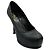 Sapatos de salto plataforma Tribtoo em couro gofrado preto Saint Laurent