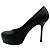 Sapatos de salto plataforma Tribtoo em couro gofrado preto Saint Laurent - vista 3