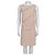 Vestido sin mangas drapeado de seda marrón Brunello Cucinelli M prepropiedad