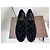 Louis Vuitton Black Velvet Loafer Black Monogram Velour Schwarz 7.5 (41,5) Nero - vista 4