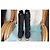 Botas 2-em-1 Chanel em nylon acolchoado e couro preto - vista 4