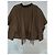 Poncho Hermès de cashmere marrón con flecos y detalles de piel Castaño - vista 5