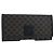 Céline CELINE Macadam Canvas Kiss Lock Long Wallet PVC Leather Black
